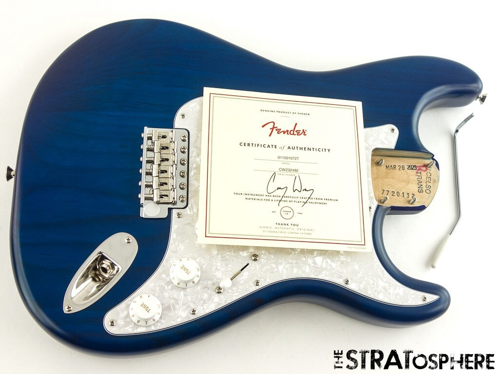 USA Fender Cory Wong Stratocaster Strat LOADED BODY, USA, Lacquer Sapphire Blue