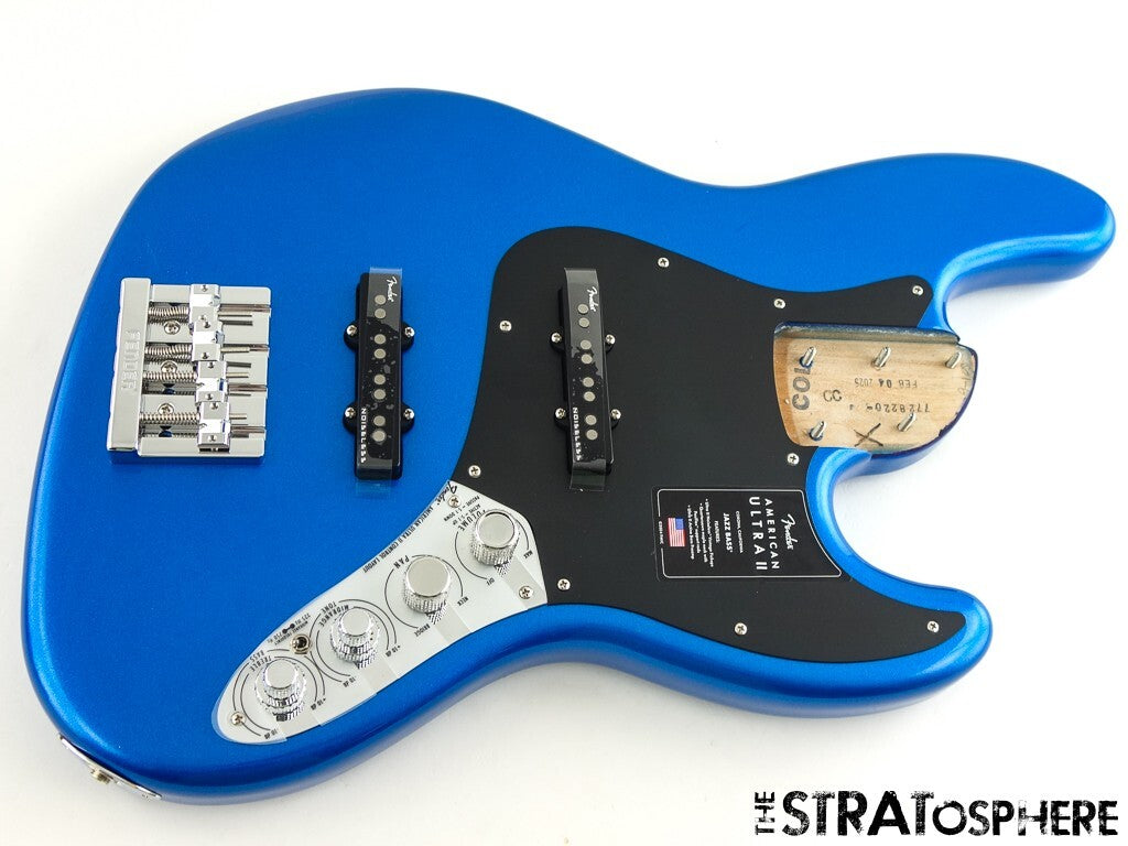 Fender American Ultra II Jazz J Bass LOADED BODY Mini-Toggle S-1 NBL Noble Blue