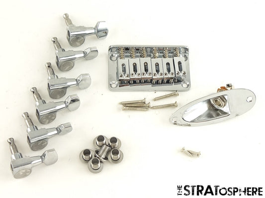 Fender Squier Sonic Series Strat HT HARDWARE SET HARDTAIL BRIDGE TUNERS