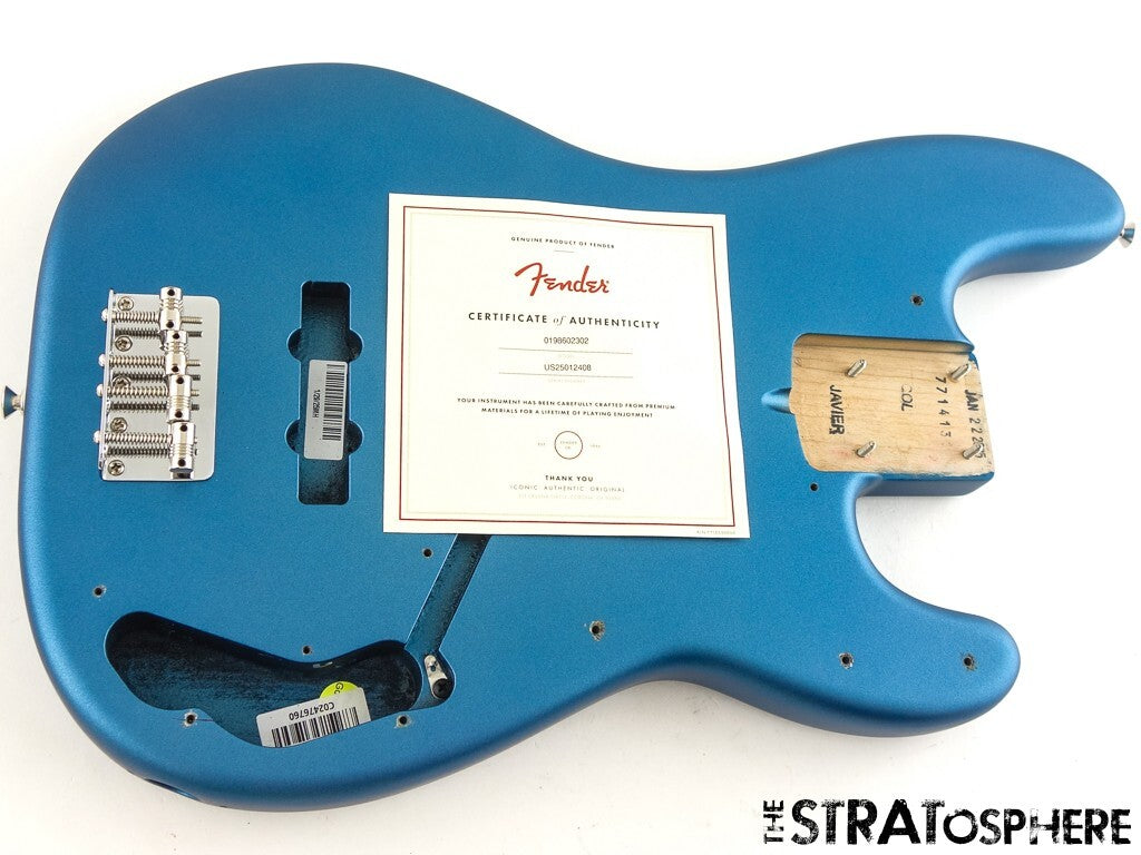 Fender American Performer Precision P Bass BODY + HARDWARE USA Lake Placid Blue