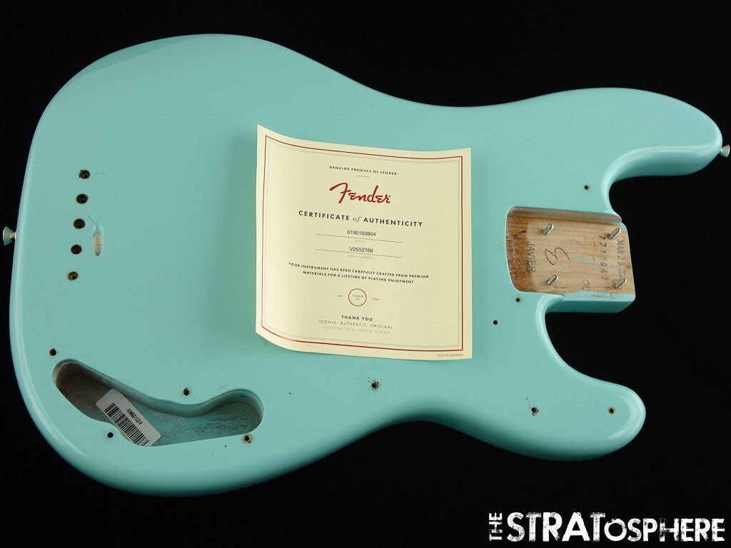 Fender AV II American Vintage 1960 Precision P BASS BODY &NECK PLATE 60 DPB Blue