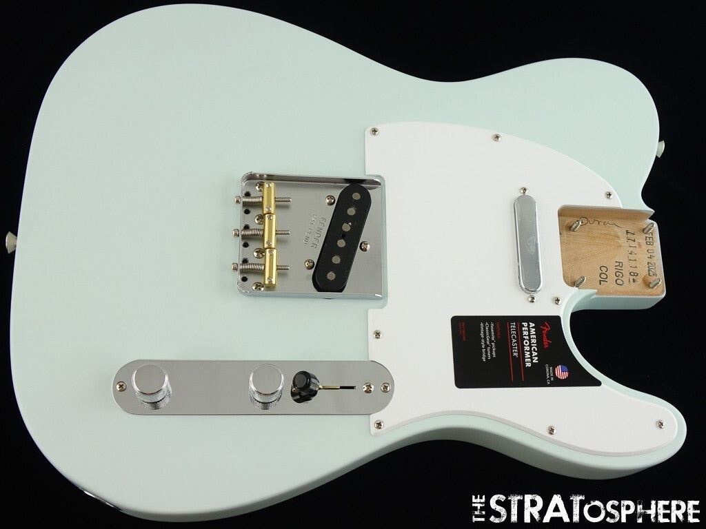 American Performer Fender Telecaster Tele LOADED BODY USA Satin Sonic Blue.