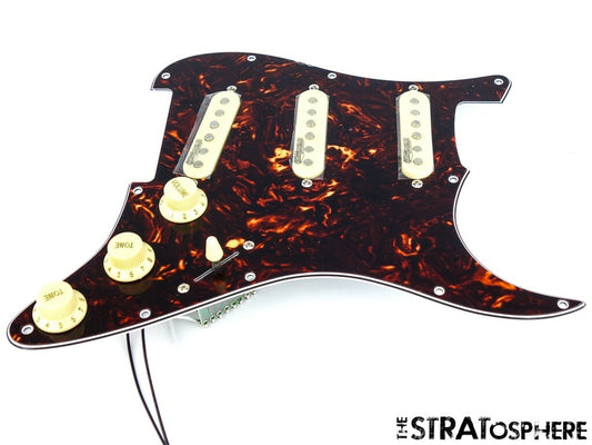 *NEW Wilkinson WOVS LOADED PICKGUARD for Fender Strat Dark Brown Tortoise 11Hole