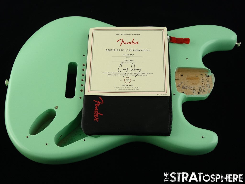 USA Fender Cory Wong Stratocaster Strat BODY, Ltd. Lacquer Satin Surf Green