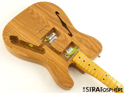Fender AV II 1972 Tele Thinline BODY + NECK Telecaster Semi-Hollow Aged Natural