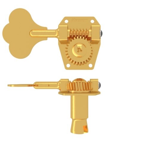 NEW Hipshot HB1 BASS TUNER - CLOVER KEY - GOLD TREBLE 20110GT