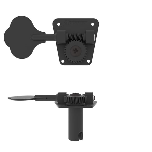 NEW Hipshot HB2 BASS TUNER - CLOVER KEY - BLACK TREBLE 20210BT