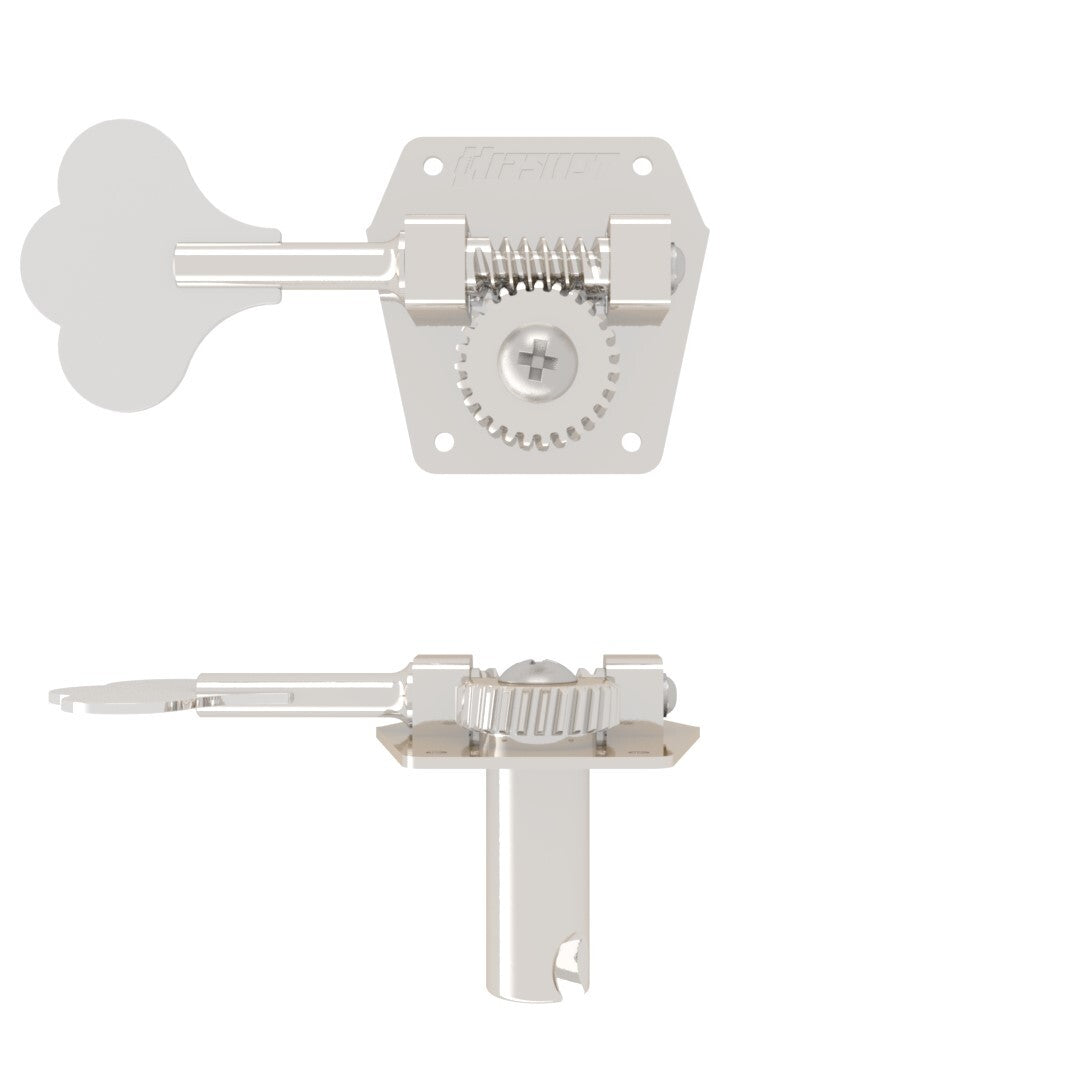 NEW Hipshot HB3 BASS TUNER - CLOVER KEY - NICKEL TREBLE 20310NT