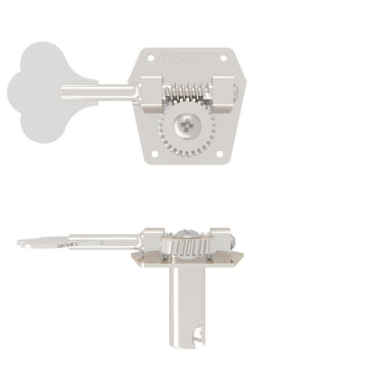 NEW Hipshot HB3 BASS TUNER - CLOVER KEY - NICKEL TREBLE 20310NT