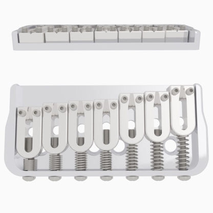NEW Hipshot 7 STG FIXED GUITAR BRIDGE .125'' FLOOR HEIGHT CHROME 41070C