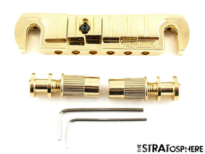 *NEW Wilkinson Vintage Wrap Around BRIDGE + Studs for Les Paul Gold GTB-GD