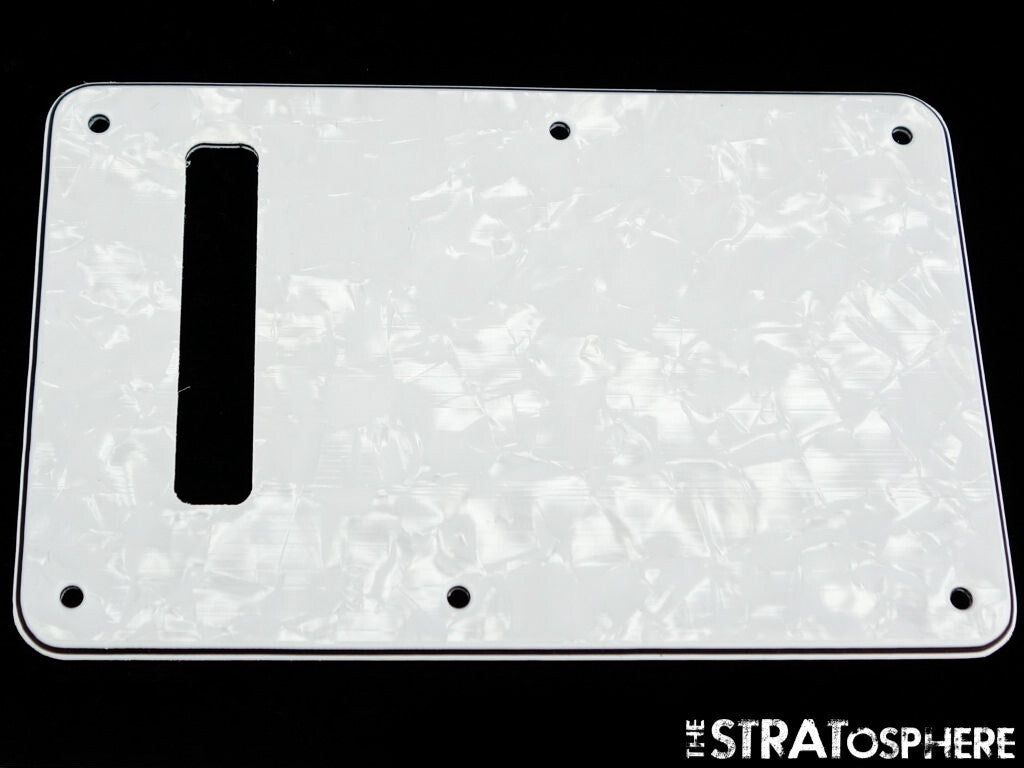 *NEW LEFTY White Pearloid TREMOLO COVER for Fender Standard Stratocaster Strat