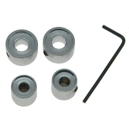 *NEW 2 CONCENTRIC CONTROL KNOBS for Guitar+ Bass Volume Tone Knurled Chrome