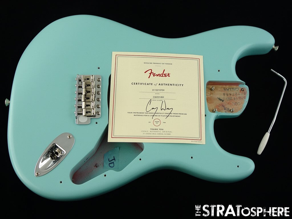 USA Fender Cory Wong Strat BODY HARDWARE Ltd Lacquer Satin Daphne Blue