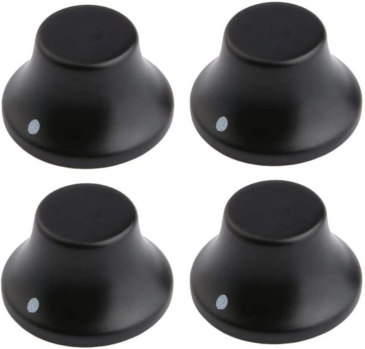 *NEW Set of 4 Wood Bell CONTROL KNOBS for Gibson Les Paul Strat Push On Ebony