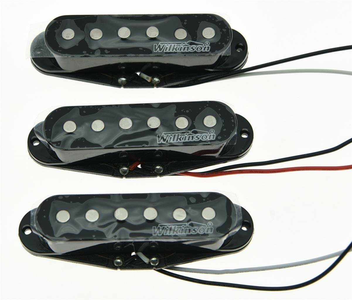 *NEW Wilkinson for Fender Stratocaster PICKUP SET Strat WOVS Ceramic Black
