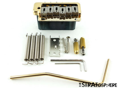 *NEW Wilkinson 2 Point TREMOLO for Fender Stratocaster Steel + Gold WVP2-SB-GD