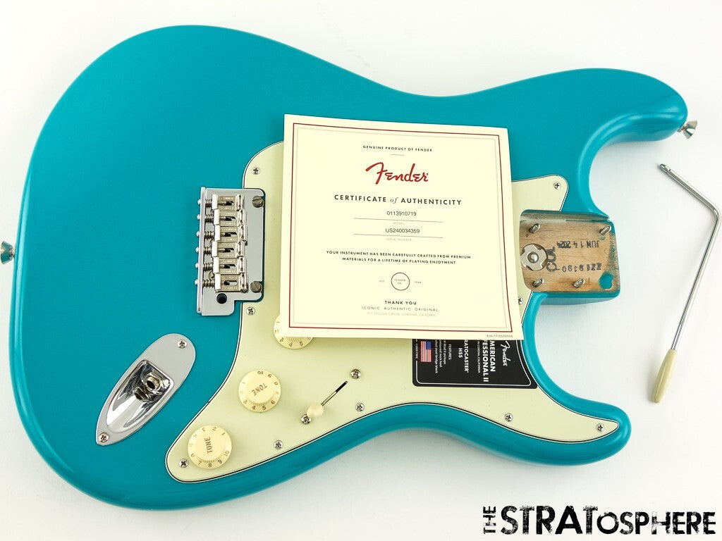 Fender American Professional II HSS LOADED BODY, Strat Miami Blue.