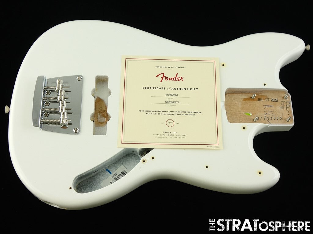 Fender American Performer Mustang Bass BODY & HARDWARE USA Arctic White