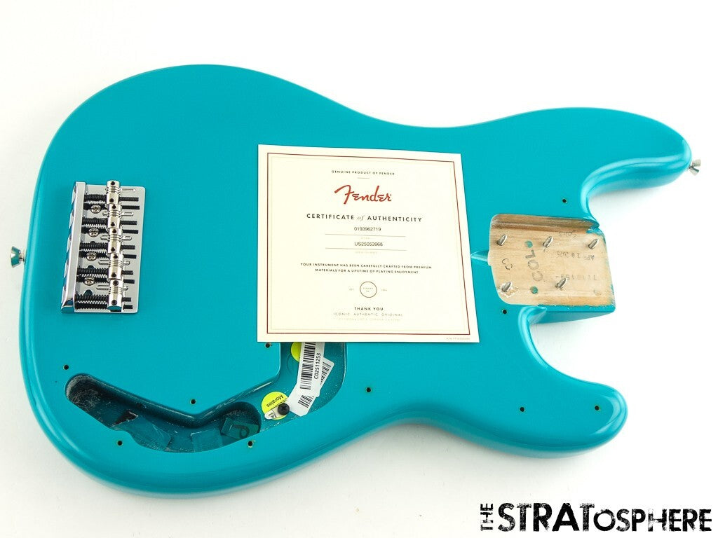 Fender American Professional II Precision P Bass V 5 BODY + HARDWARE Miami Blue