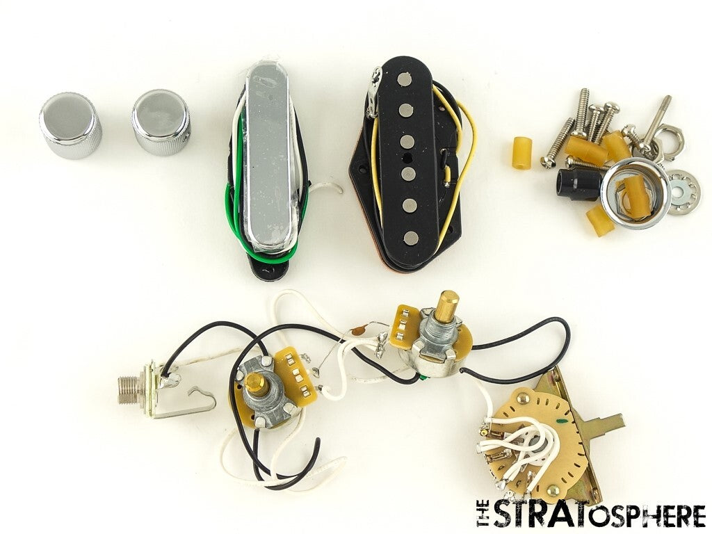 LEFTY Fender Player II Tele PICKUPS POTS KNOBS +SWITCH Alnico 5 Telecaster