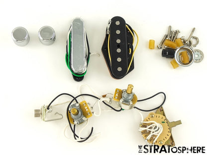 LEFTY Fender Player II Tele PICKUPS POTS KNOBS +SWITCH Alnico 5 Telecaster