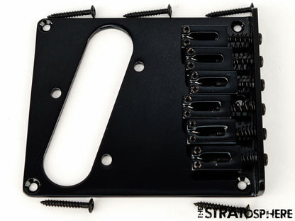 *NEW Modern 6 Saddle BRIDGE for Fender Telecaster Tele 10.5mm Spacing Black