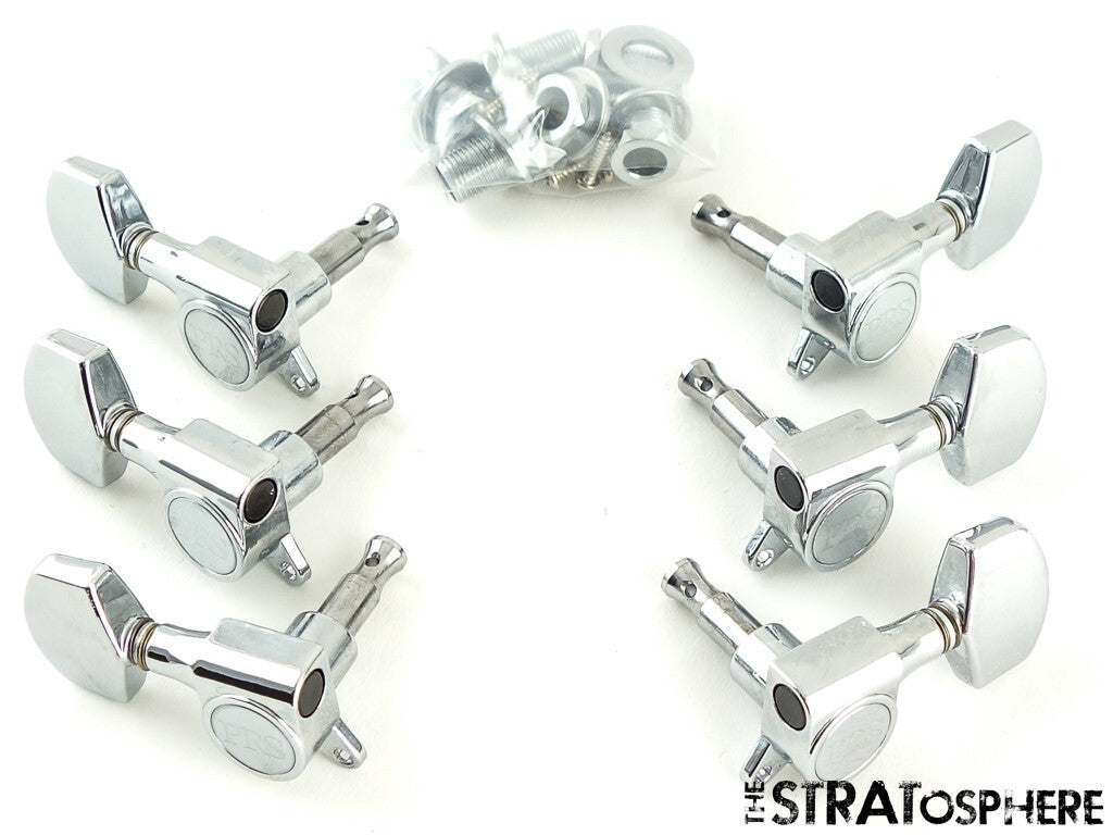 6 LEFTY PRS SE Custom 24 TUNERS TUNING PEGS, PRS Designed Guitar Part Nickel!