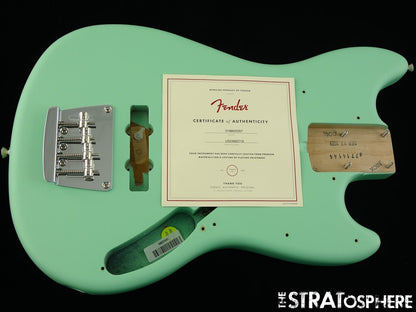 Fender American Performer Mustang Bass BODY + HARDWARE USA Satin Surf Green