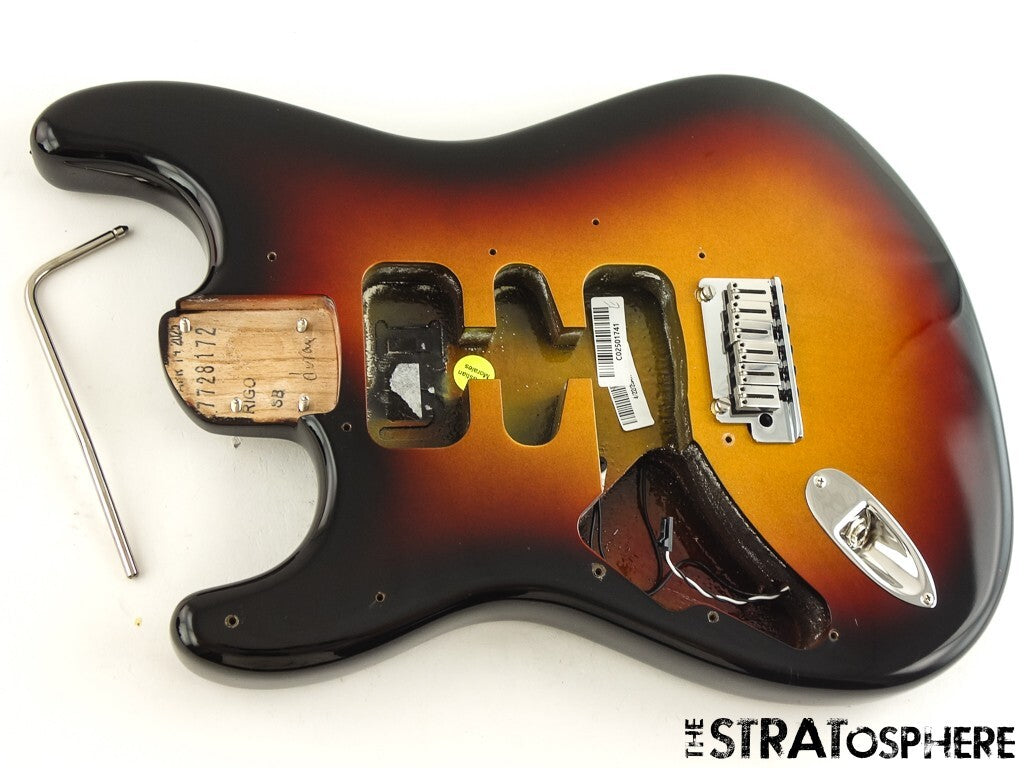 LEFTY Fender American Ultra II Stratocaster Strat BODY w/ HARDWARE Ultraburst