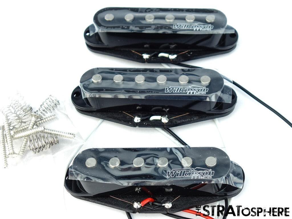 *NEW Wilkinson WOHAS Alnico 5 for Fender Stratocaster PICKUP SET Strat Black