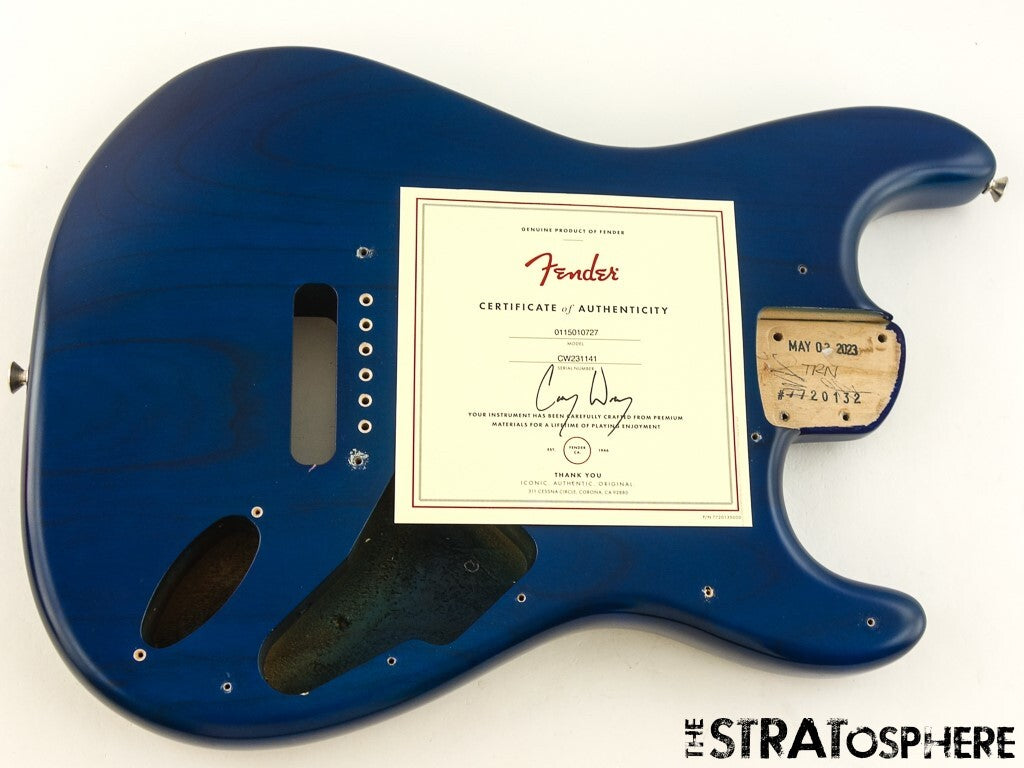 USA Fender Cory Wong Stratocaster Strat, BODY Lacquer Sapphire Blue Transparent