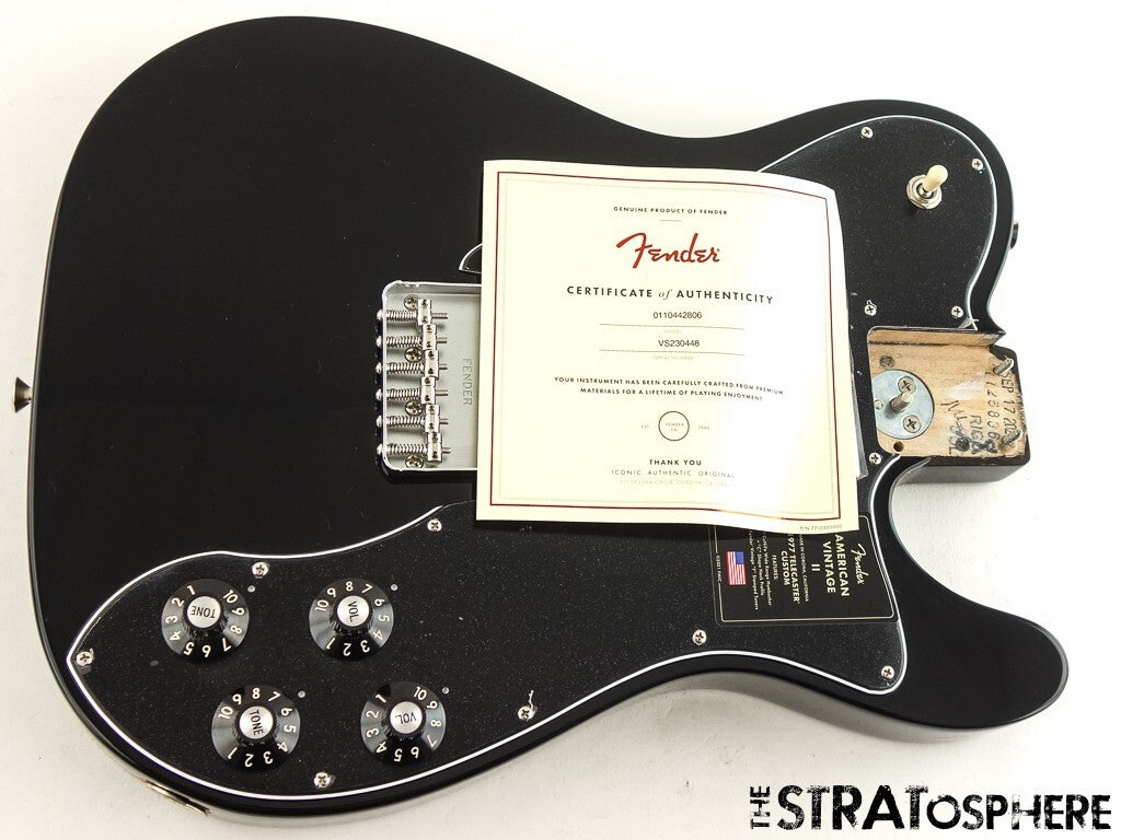 Fender AV II American Vintage Tele 1977 Custom LOADED BODY 77 Black.