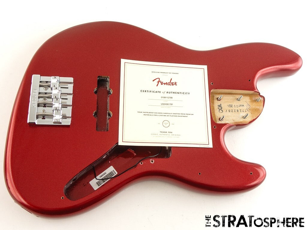 Fender American Ultra II Jazz Bass BODY + HARDWARE USA Guitar Sinister Red