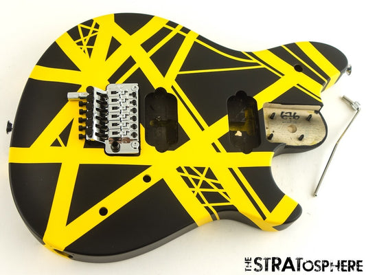 EVH Van Halen Wolfgang Special Striped BODY &HARDWARE HH Floyd Rose Black Yellow