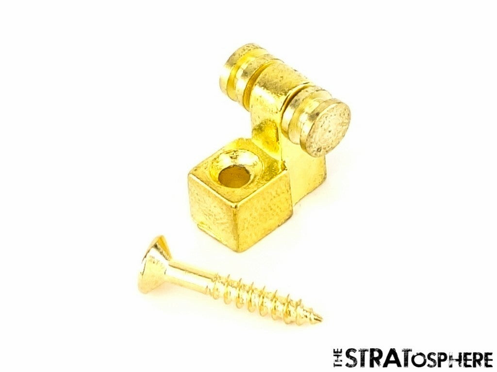 *NEW Roller String Tree Retainer & Screw for Electric Guitar Strat Tele Gold