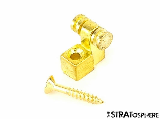 *NEW Roller String Tree Retainer & Screw for Electric Guitar Strat Tele Gold