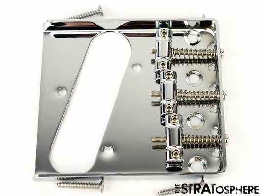 *NEW Vintage 3 Saddle BRIDGE for USA Fender Telecaster Tele 10.8mm Space Chrome