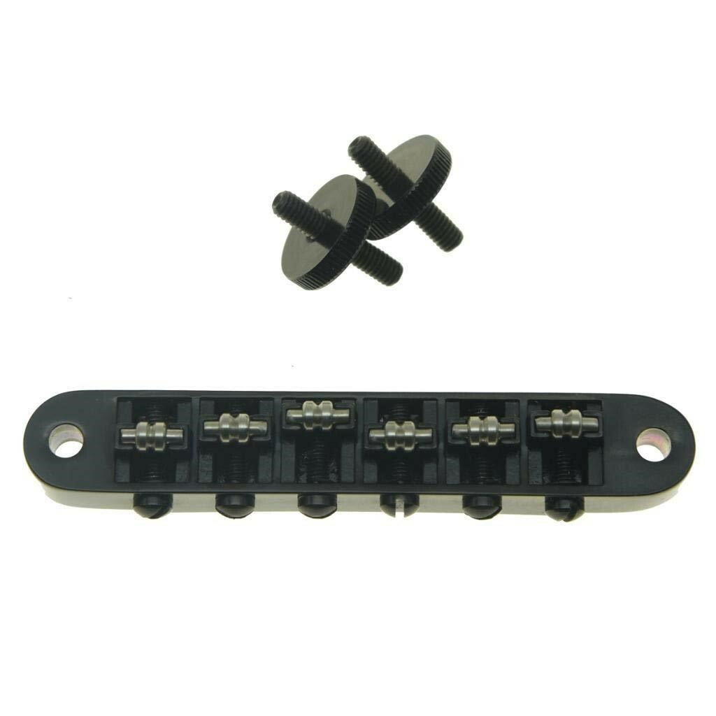 *NEW Roller Saddle BRIDGE M4 Threaded Post for Gibson TuneOMatic Les Paul Black