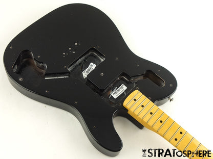 Fender AV II 1975 Tele Deluxe BODY + NECK, Telecaster Alder Maple Black