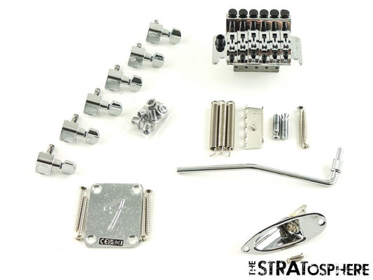 Fender Player II Modified Strat Floyd Rose CHROME HARDWARE SET, Tremolo Tuners