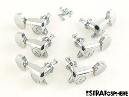 NEW Schaller M6 135C 3x3 3+3 Chrome TUNERS TUNING PEGS 18:1 SET LP SG