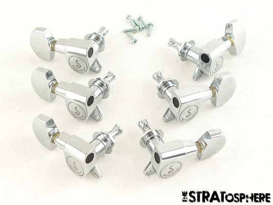 NEW Schaller M6 135C 3x3 3+3 Chrome TUNERS TUNING PEGS 18:1 SET LP SG