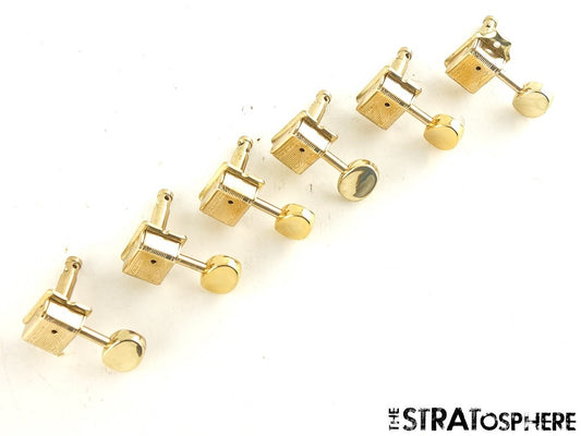 USED Wilkinson TUNERS Tuning Pegs Gold Parts WJ-88 6 Inline E-Z Post