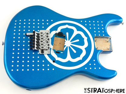 Kramer Baretta Custom Graphics BODY & HARDWARE White Lotus Candy Blue $10 OFF