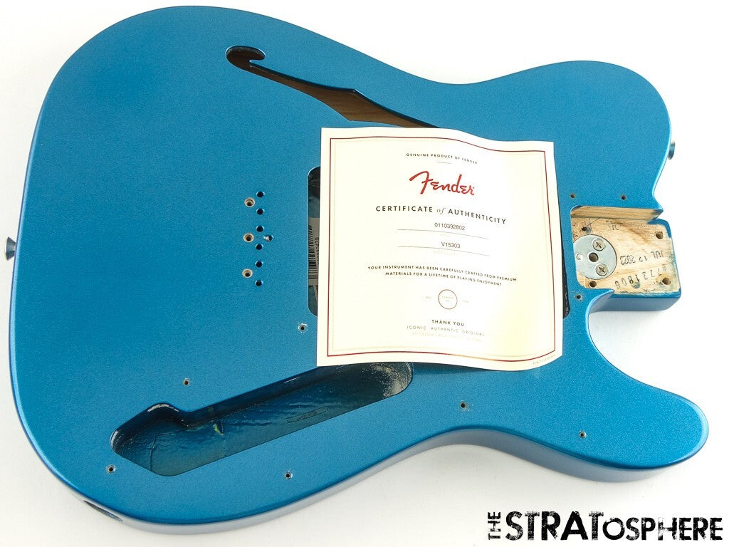 Fender AV II American Vintage 1972 Tele Thinline, Semi-Hollow Ash BODY, LPB Blue