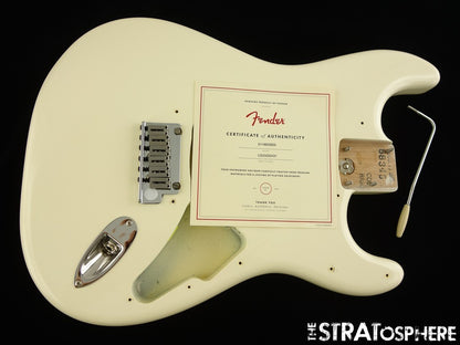 USA Fender Jeff Beck Strat BODY & HARDWARE Guitar Parts Olympic White