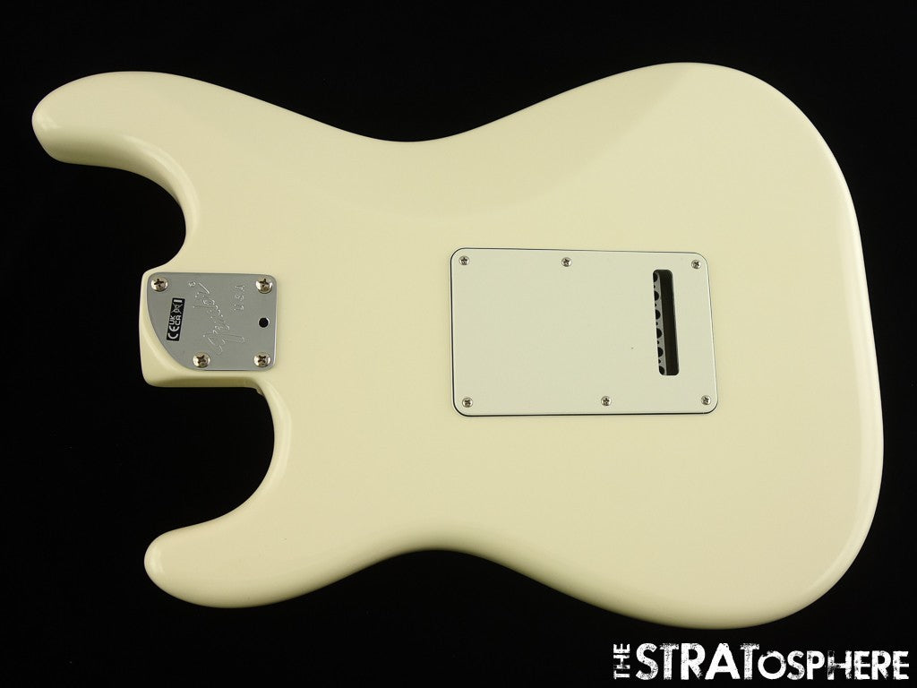 USA Fender Jeff Beck Strat BODY & HARDWARE Guitar Parts Olympic White